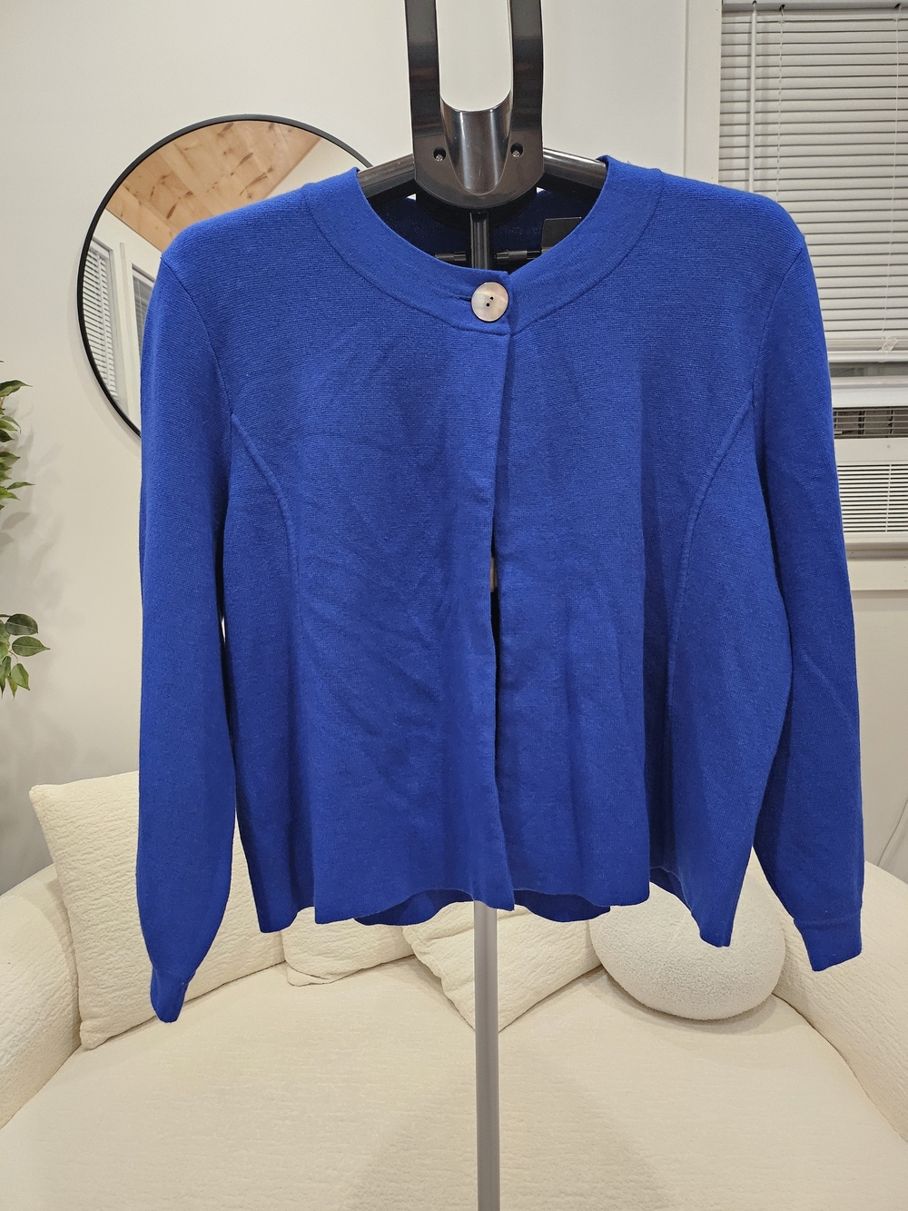Cárdigan Corto Jones New York Collection Azul Real Talla XL
